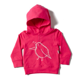 Minti Baby Mitten Hood Chubby Bird Hot Pink